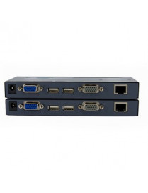 USB VGA KVM CONSOLE EXTENDER OVER CAT5 UTP W/ CABLES 