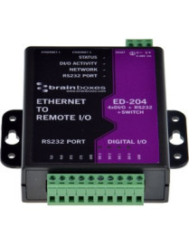 ETHERNET 4 DIO + RS232 + SWITCH 4 DIG IN OR OUT+1 RS232+2 ETHERNET 